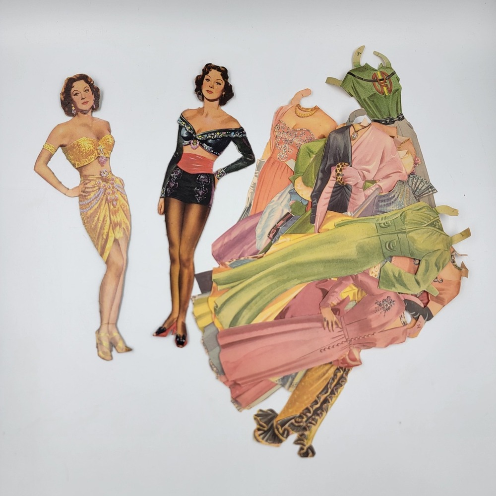 1950s Hedy Lamarr Paper Dolls Vintage Imaginative Play No Tech